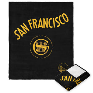 NBA Golden State Warriors City Edition 23-24 Silk Touch Throw Blanket 50x60 Inches