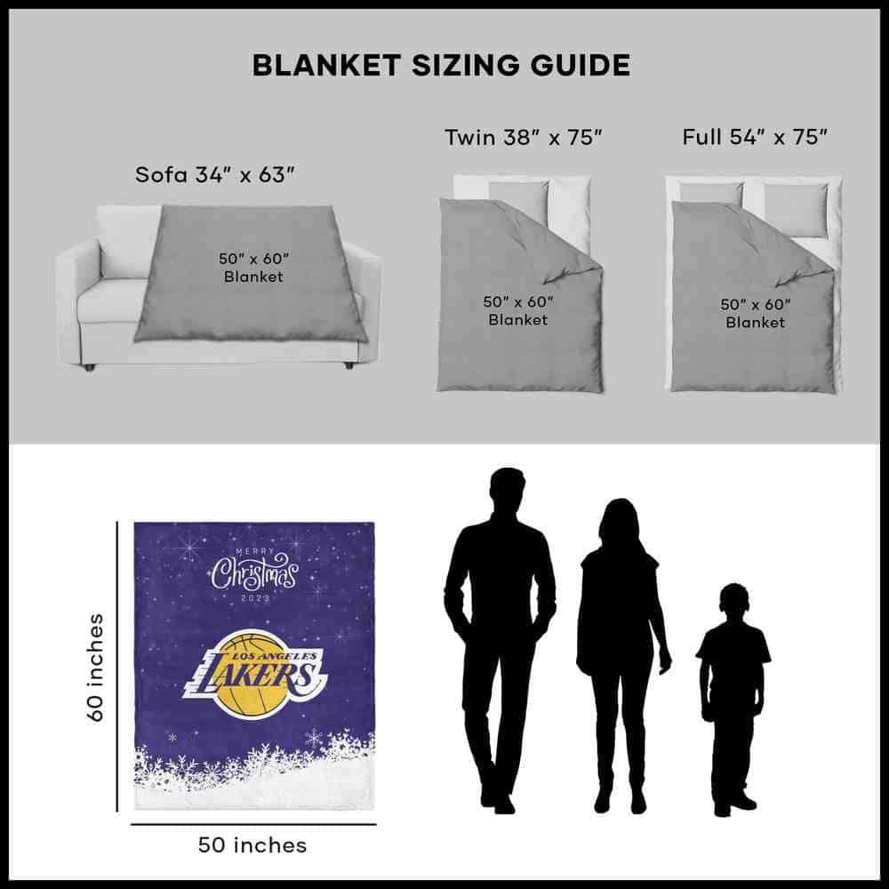 NBA Los Angeles Lakers Christmas 2023 Silk Touch Throw Blanket 50x60 Inches