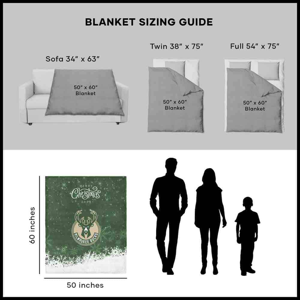 NBA Milwaukee Bucks Christmas 2023 Silk Touch Throw Blanket 50x60 Inches