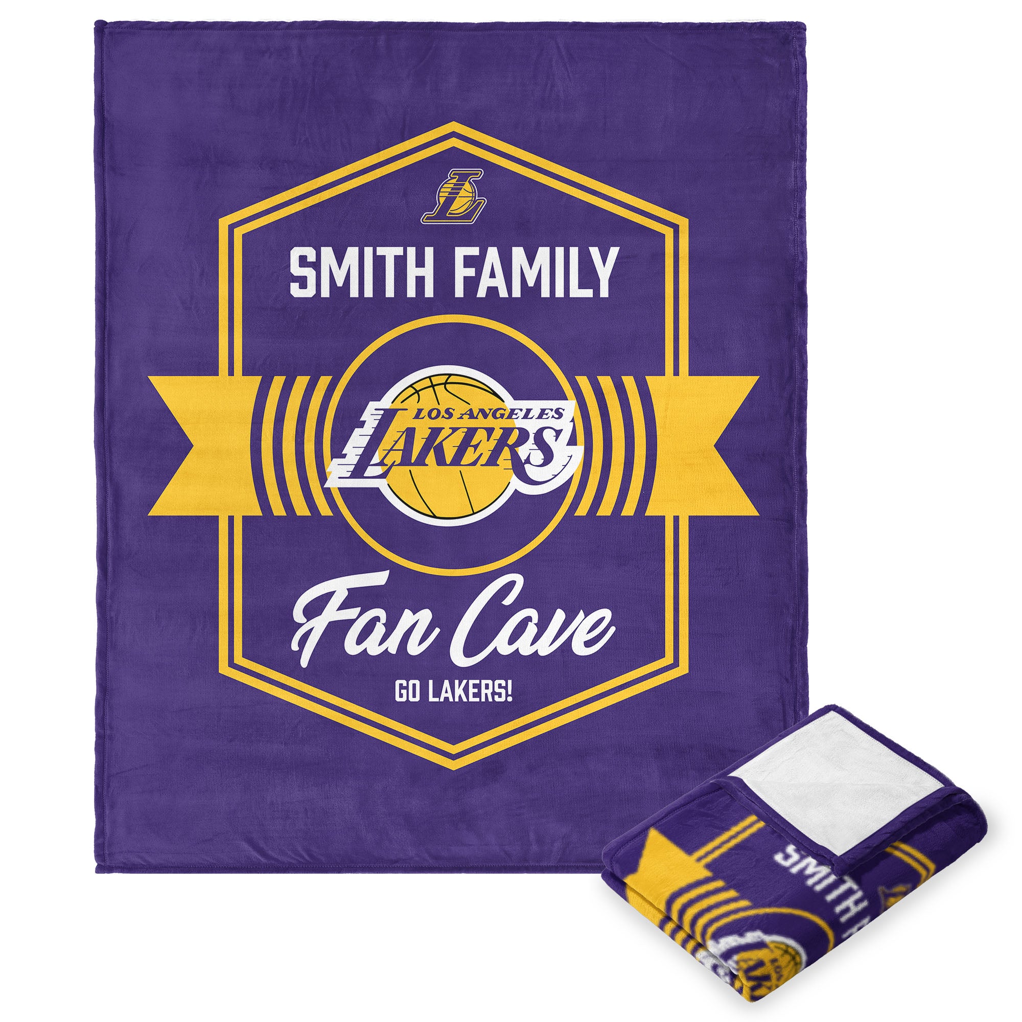 NBA Los Angeles Lakers Dominion Personalized Silk Touch Throw Blanket 50X60 Inches