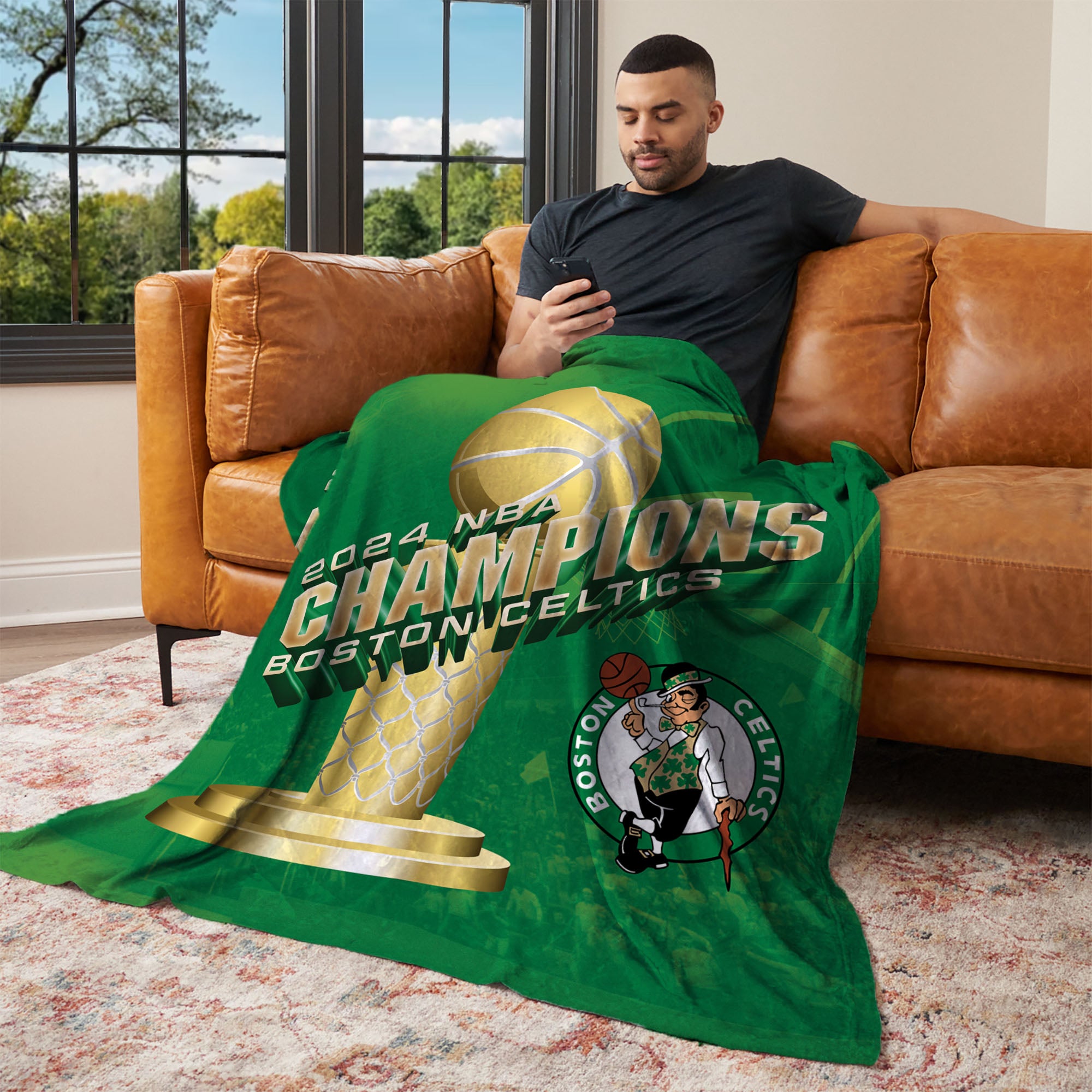NBA Boston Celtics Sovereign Silk Touch Throw Throw Blanket 50x60 Inches