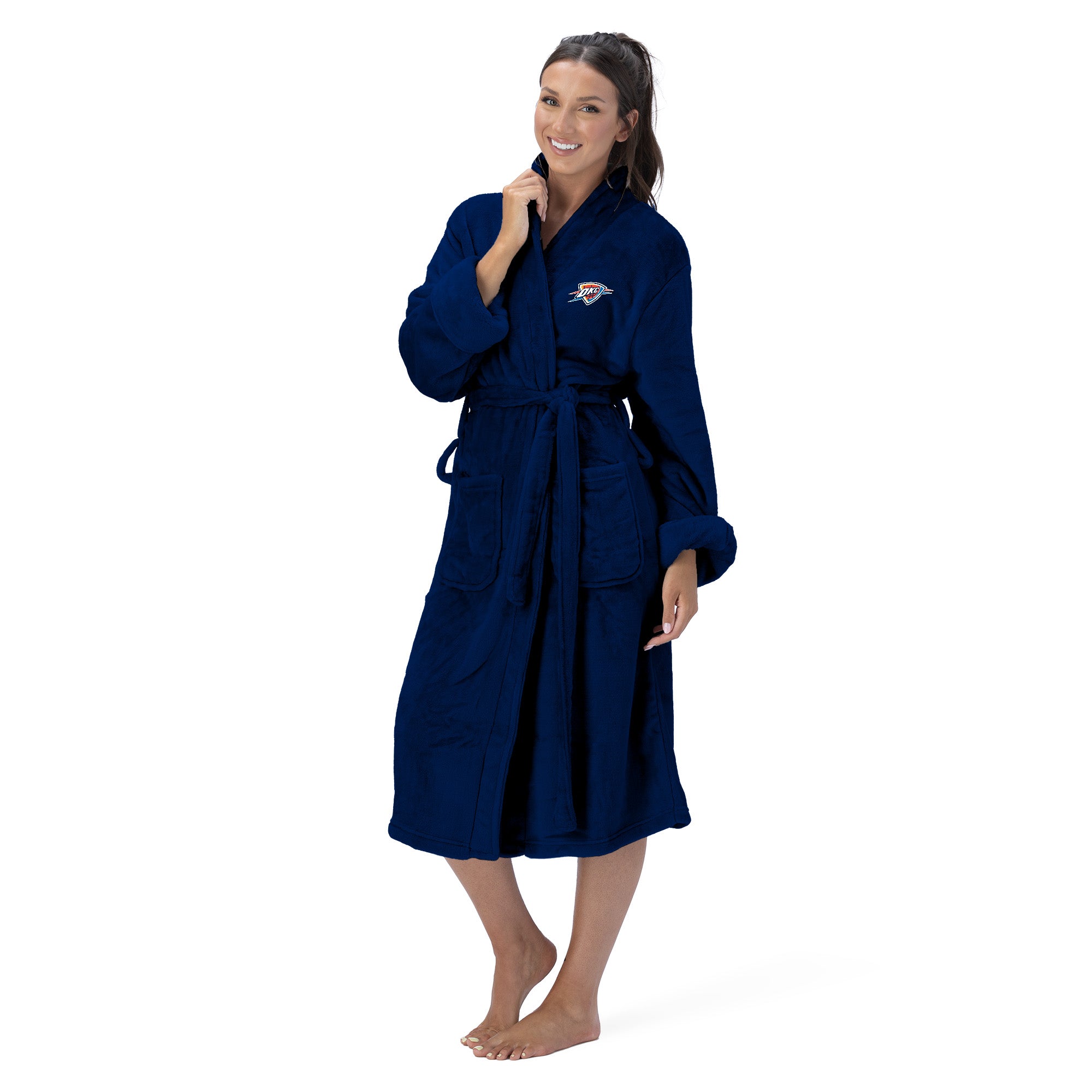 Oklahoma City Thunder NBA Navy Unisex Robe Small/Medium