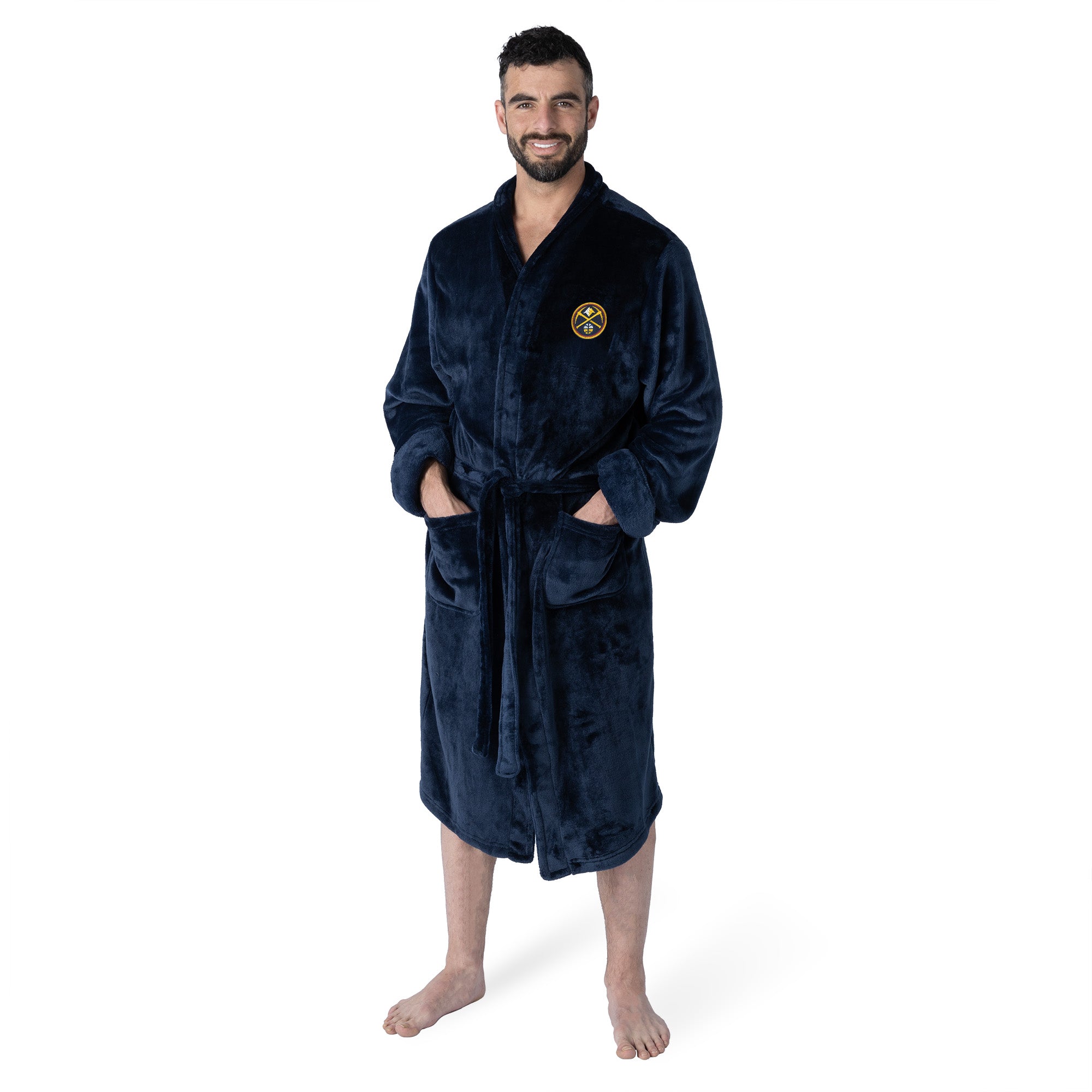 NBA Denver Nuggets L/XL Silk Touch Robe 26 x 47 Inches