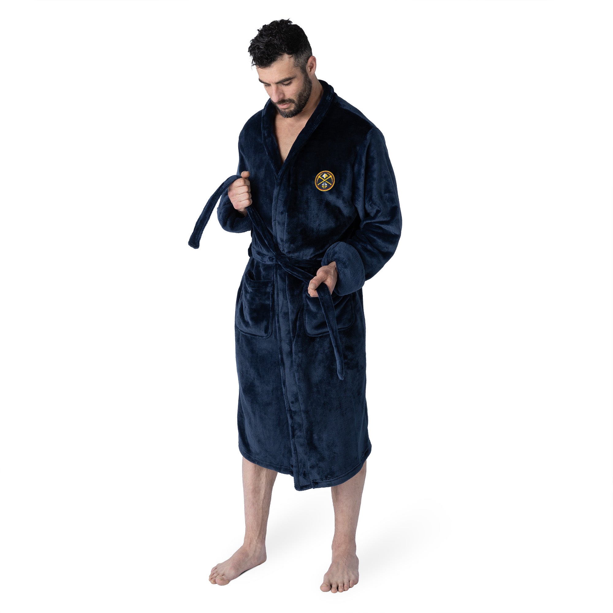 NBA Denver Nuggets L/XL Silk Touch Robe 26 x 47 Inches