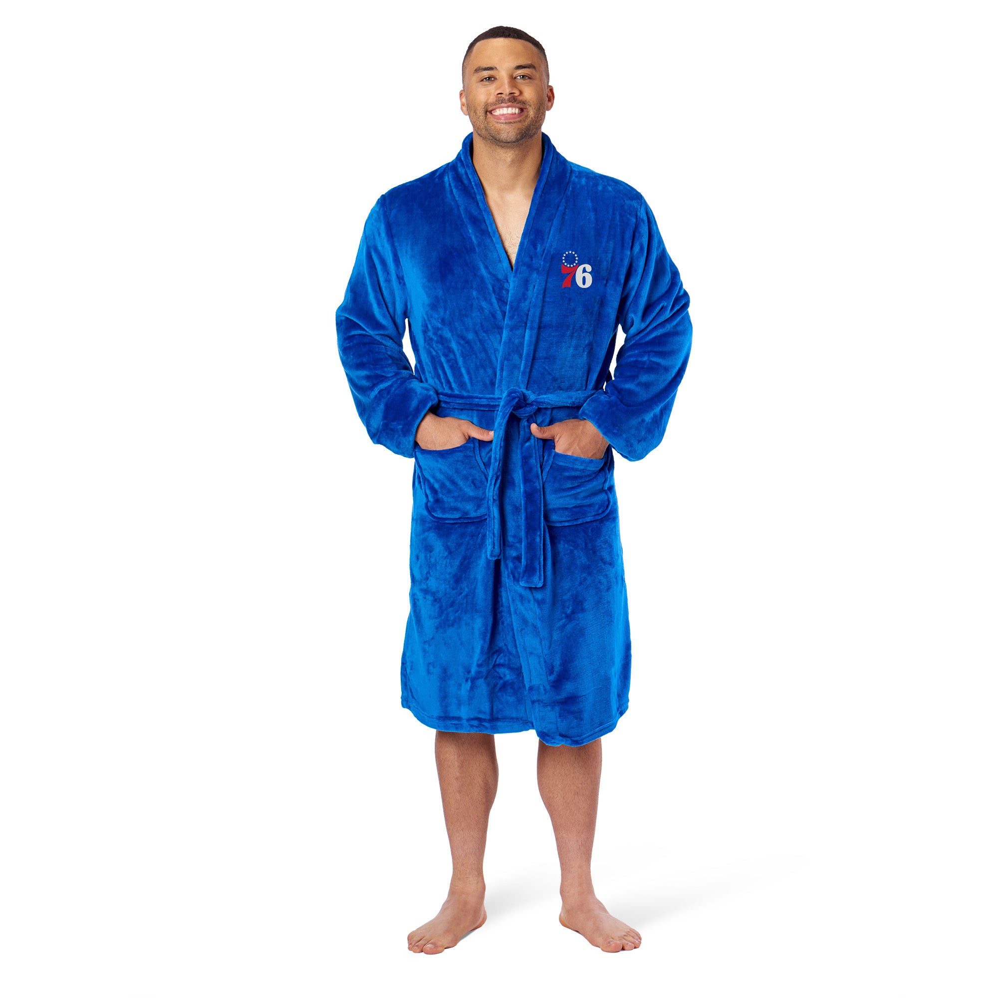 NBA Philadelphia 76ers L/XL Silk Touch Robe 26 x 47 Inches