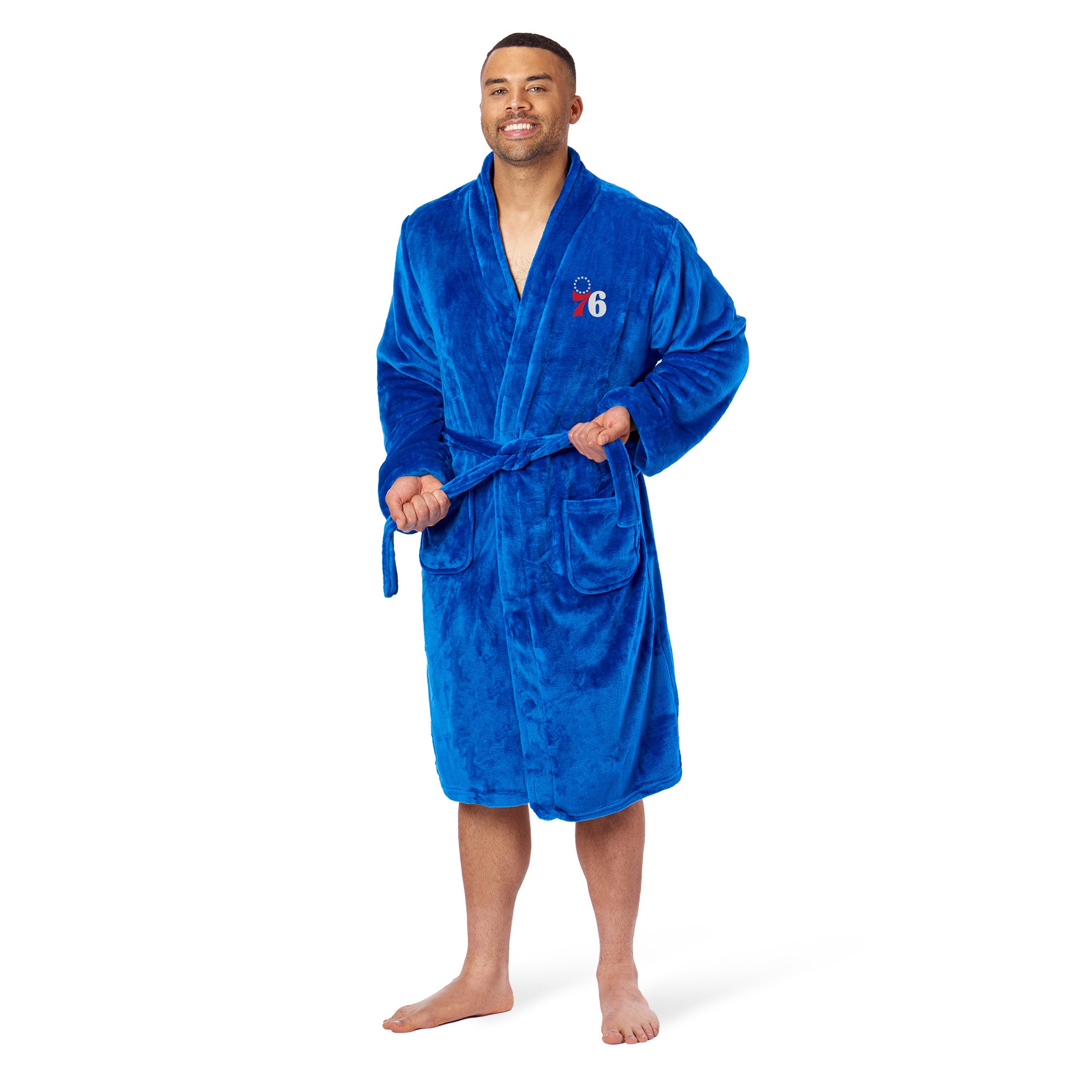 NBA Philadelphia 76ers L/XL Silk Touch Robe 26 x 47 Inches