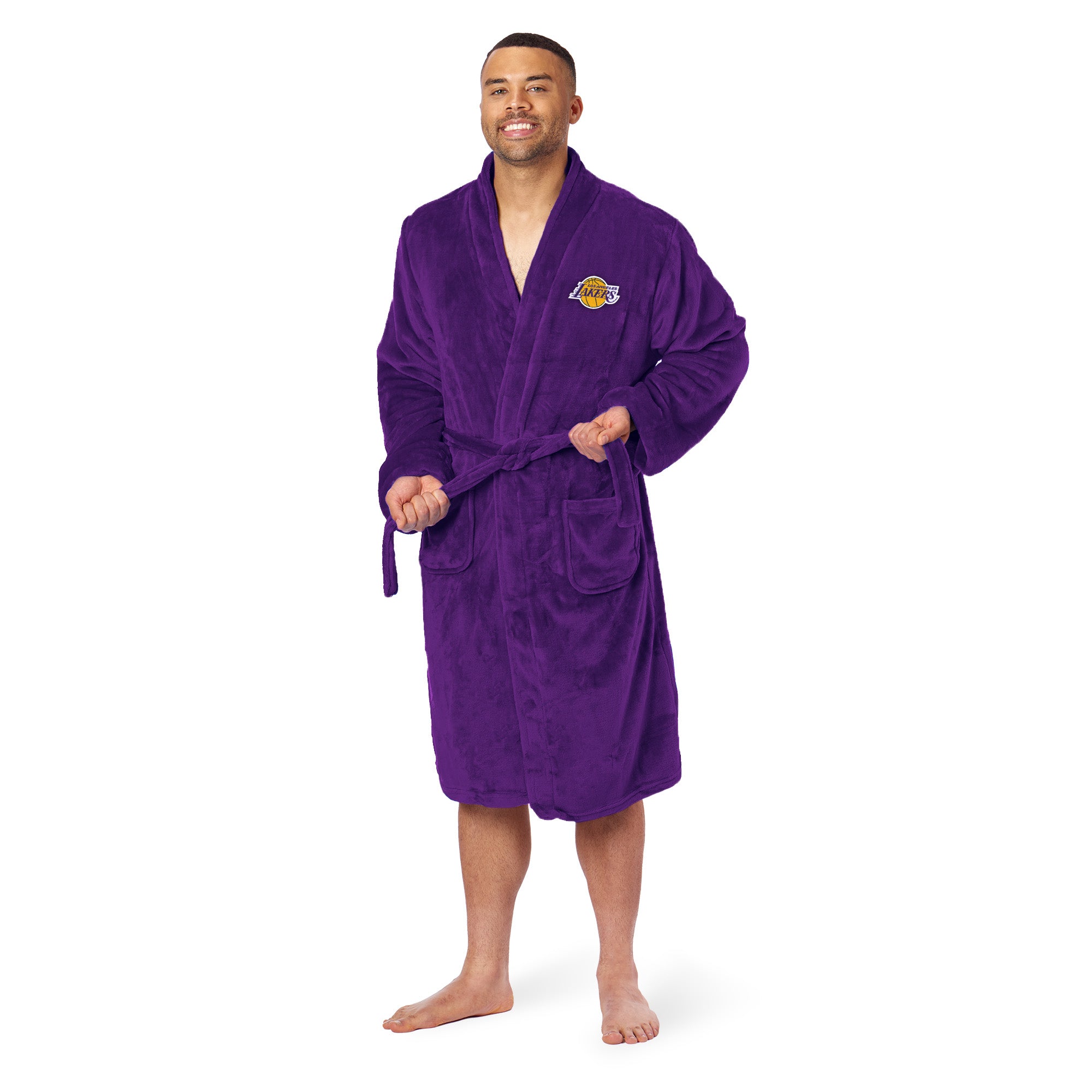 Los Angeles Lakers NBA L/XL Silk Touch Robe 26x47 Inches