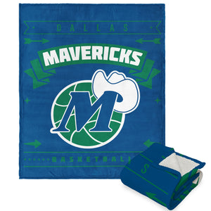 NBA Dallas Mavericks Hardwood Classics Silk Touch Sherpa Throw Blanket 50x60 Inches