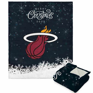 NBA Miami Heat Christmas 2023 Silk Touch Throw Blanket 50x60 Inches