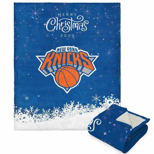 NBA New York Knicks Christmas 2023 Silk Touch Throw Blanket 50x60 Inches