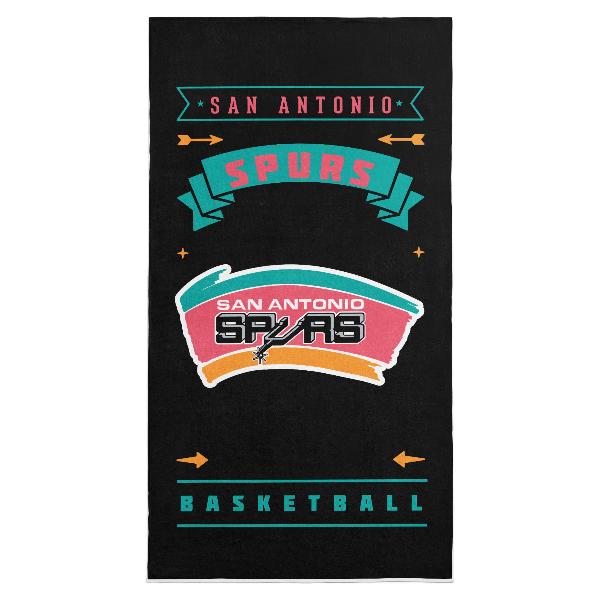 NBA San Antonio Spurs Hardwood Classics Beach Towel 30x60 Inches