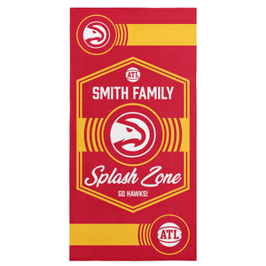 NBA Atlanta Hawks Dominion Personalized Beach Towel 30Ã—60 Inches