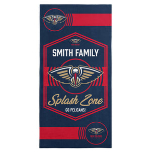 NBA New Orleans Pelicans Dominion Personalized Beach Towel 30Ã—60 Inches