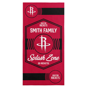 NBA Houston Rockets Dominion Personalized Beach Towel 30Ã—60 Inches