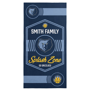 NBA Memphis Grizzlies Dominion Personalized Beach Towel 30Ã—60 Inches