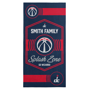 NBA Washington Wizards Dominion Personalized Beach Towel 30Ã—60 Inches