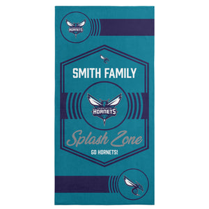 NBA Charlotte Hornets Dominion Personalized Beach Towel 30Ã—60 Inches