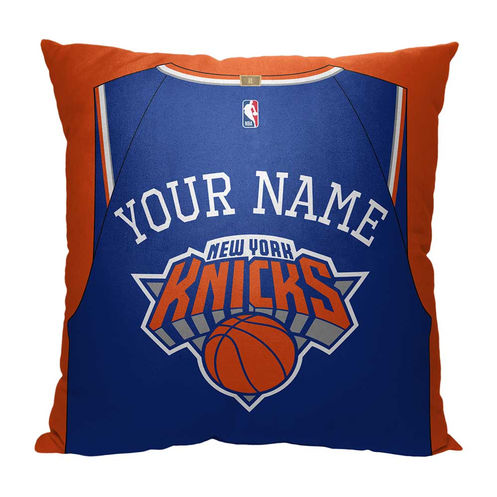 NBA New York Knicks Jersey Personalized Throw Pillow 18x18 Inches