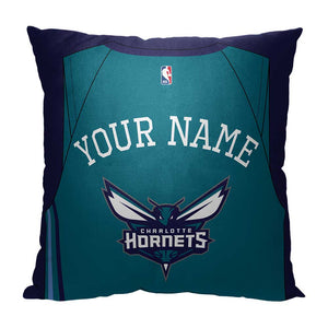 NBA Charlotte Hornets Jersey Personalized Throw Pillow 18x18 Inches