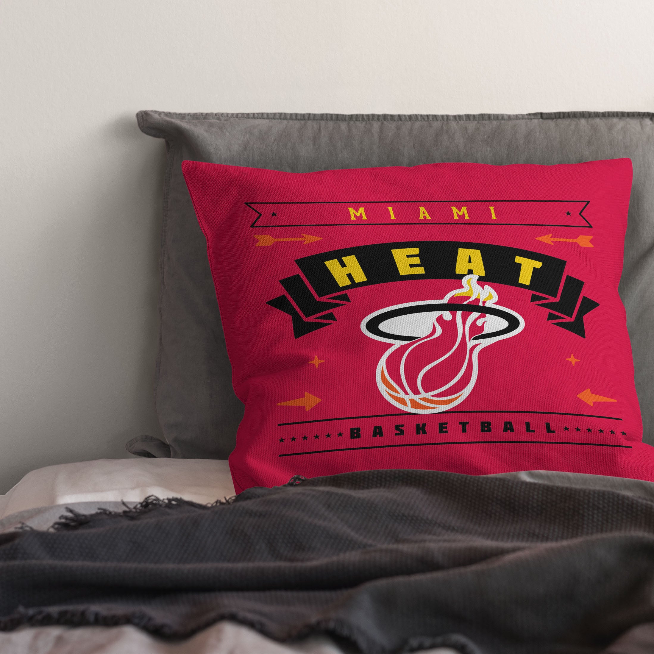 NBA Miami Heat Hardwood Classic Throw Pillow 18x18 Inches