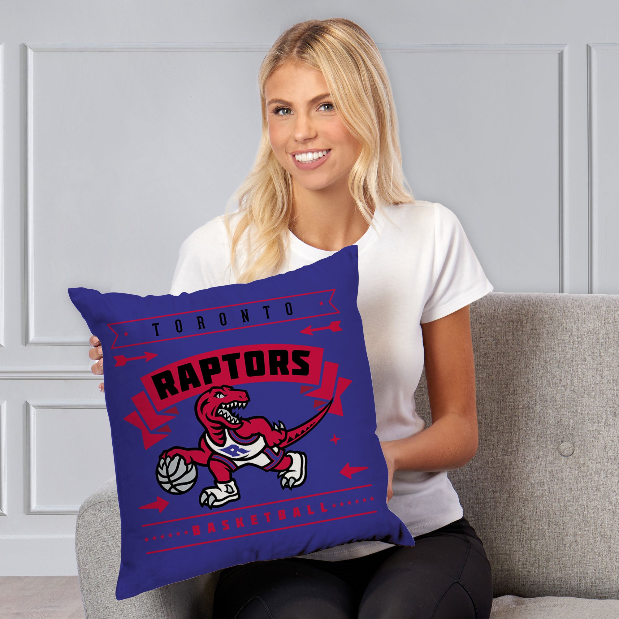 NBA Toronto Raptors Hardwood Classic Throw Pillow 18x18 Inches