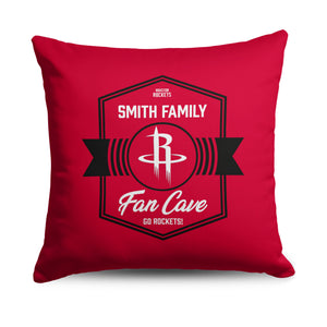 NBA Houston Rockets Dominion Personalized Throw Pillow 18Ã—18 Inches