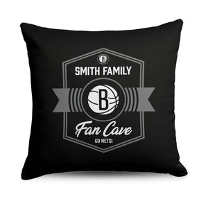 NBA Brooklyn Nets Dominion Personalized Throw Pillow 18Ã—18 Inches