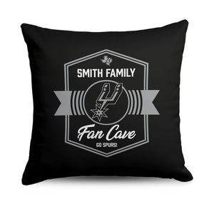NBA San Antonio Spurs Dominion Personalized Throw Pillow 18Ã—18 Inches