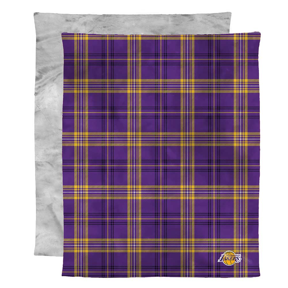 NBA Los Angeles Lakers Micro Mink Faux Fur Throw Blanket 48x60 Inches