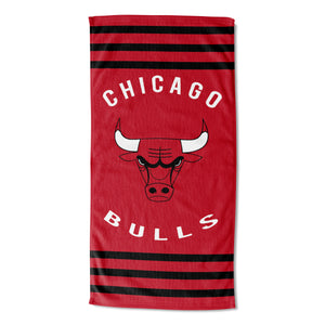 NBA Chicago Bulls Stripes Beach Towel 30Ã—60 Inches