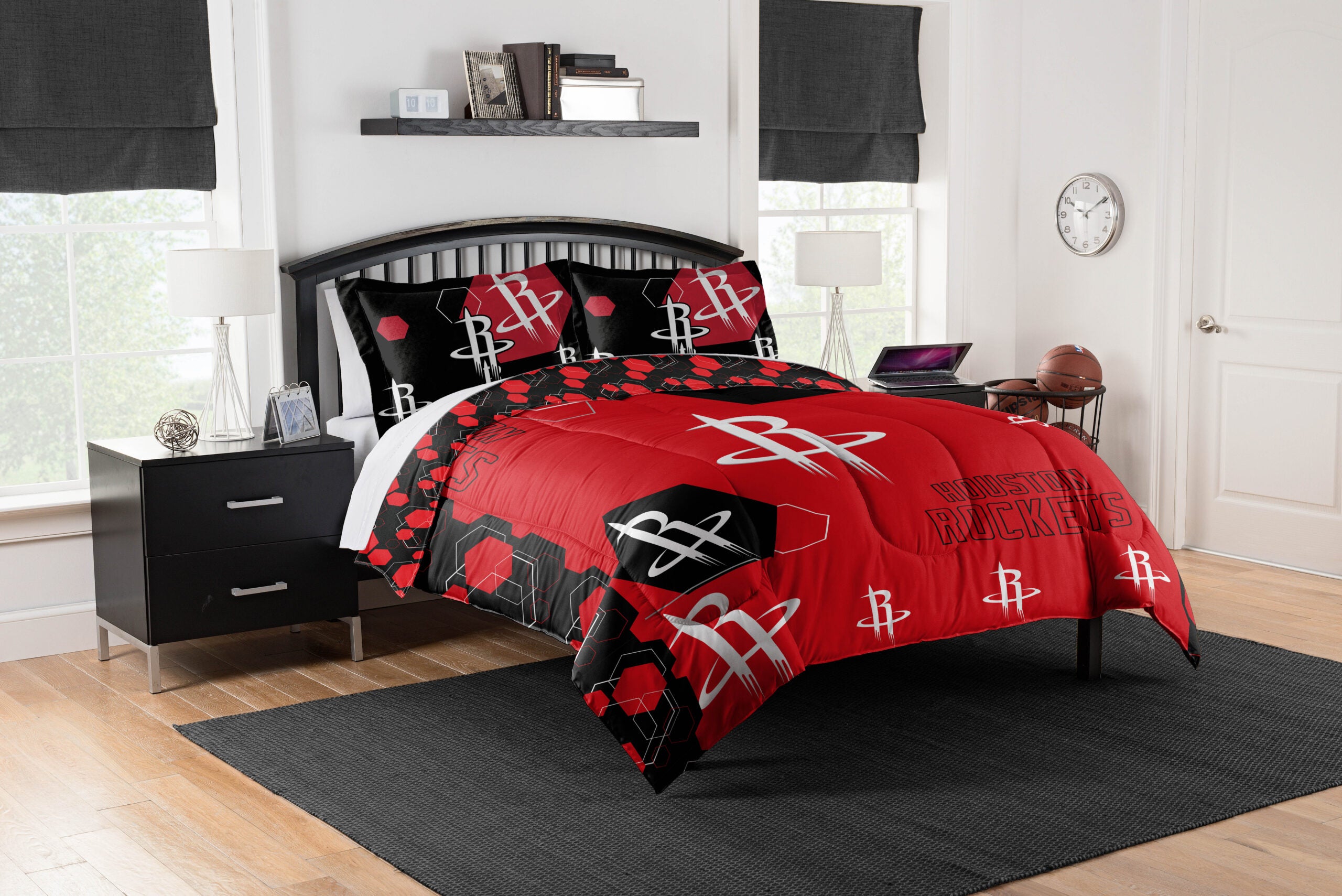 NBA Houston Rockets Reverse Slam F/Q Comforter Set