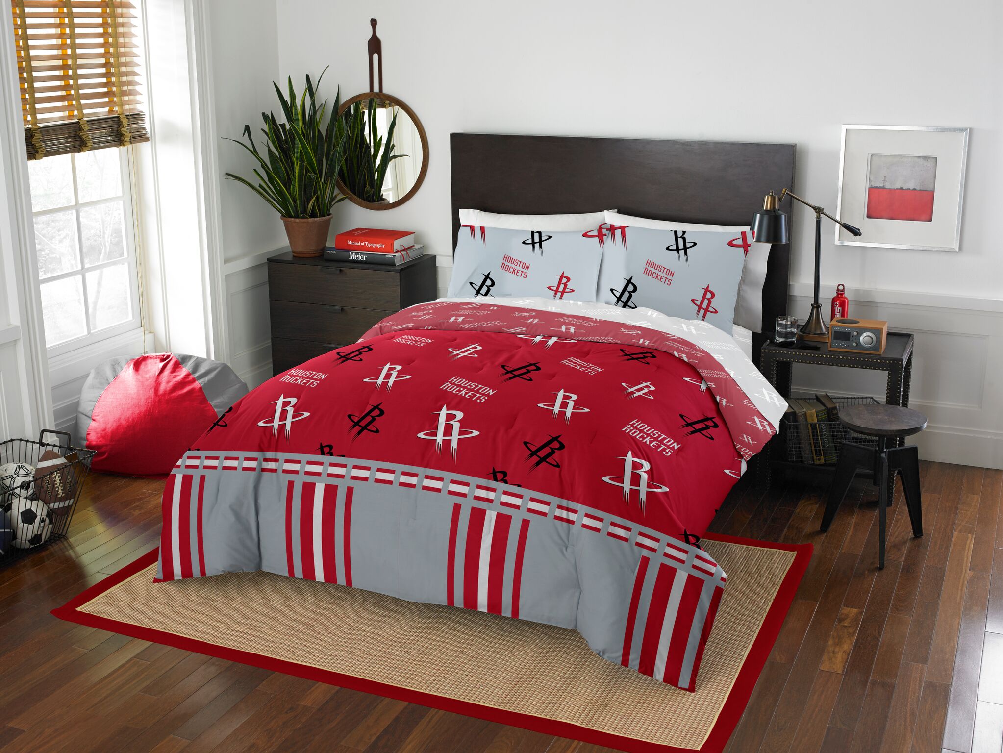 NBA Houston Rockets Rotary Full Bed In a Bag Set