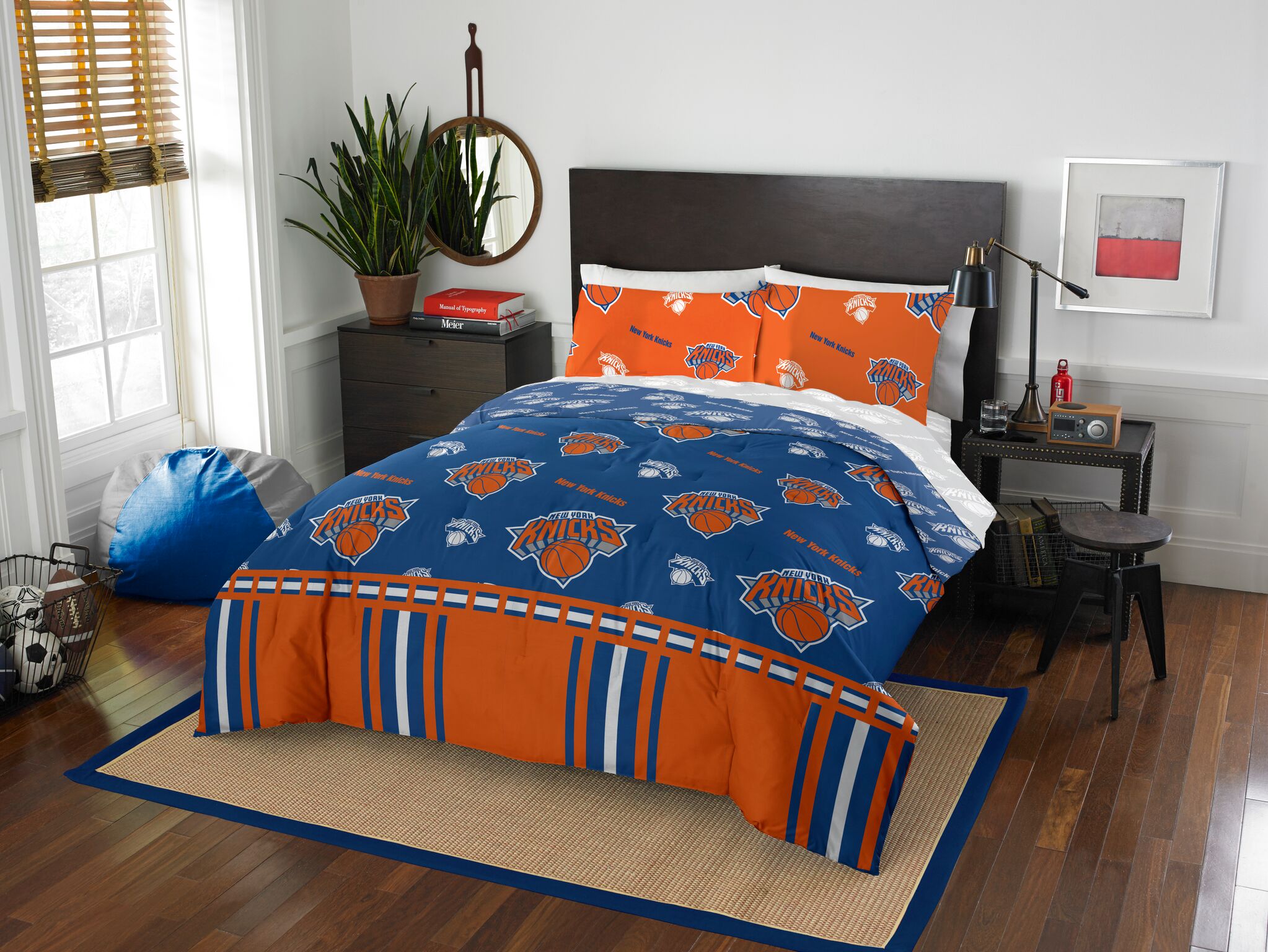 NBA New York Knicks Rotary Full Bed In a Bag Set