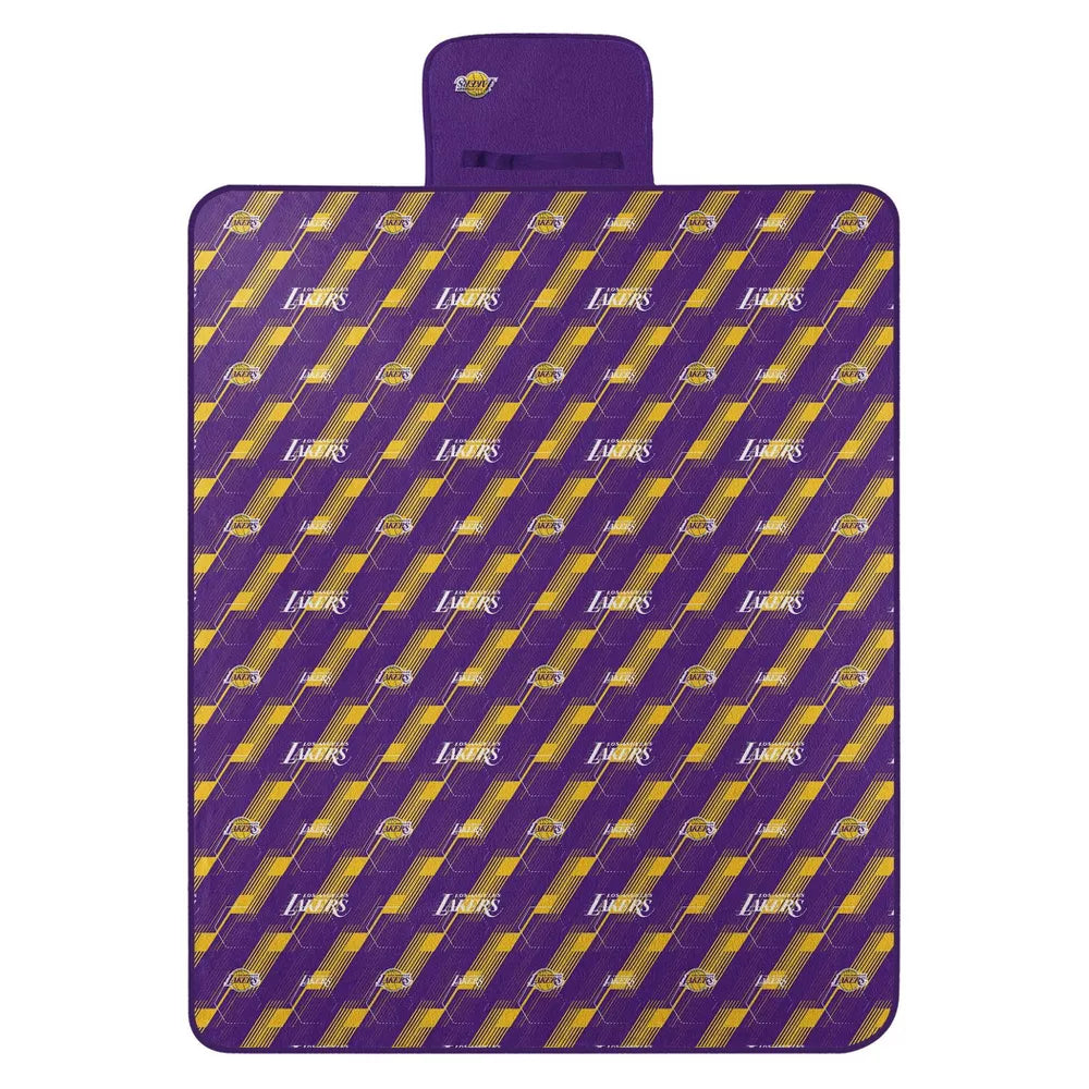 NBA Los Angeles Lakers Hex Stripe Picnic Blanket 55 x 70 Inches