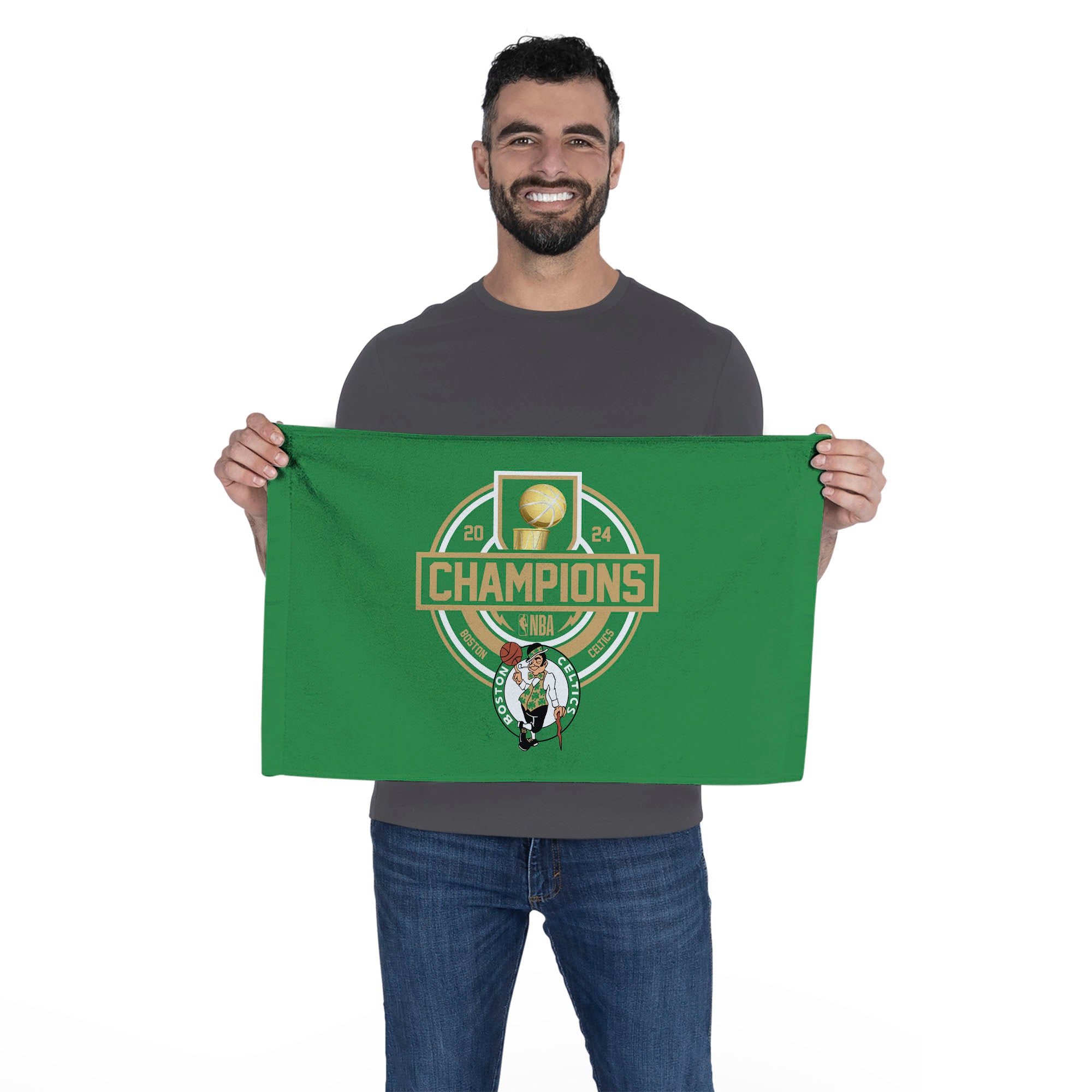 NBA Boston Celtics 2 for 1 2 Pack Fan Towel 16 x 25 Inches