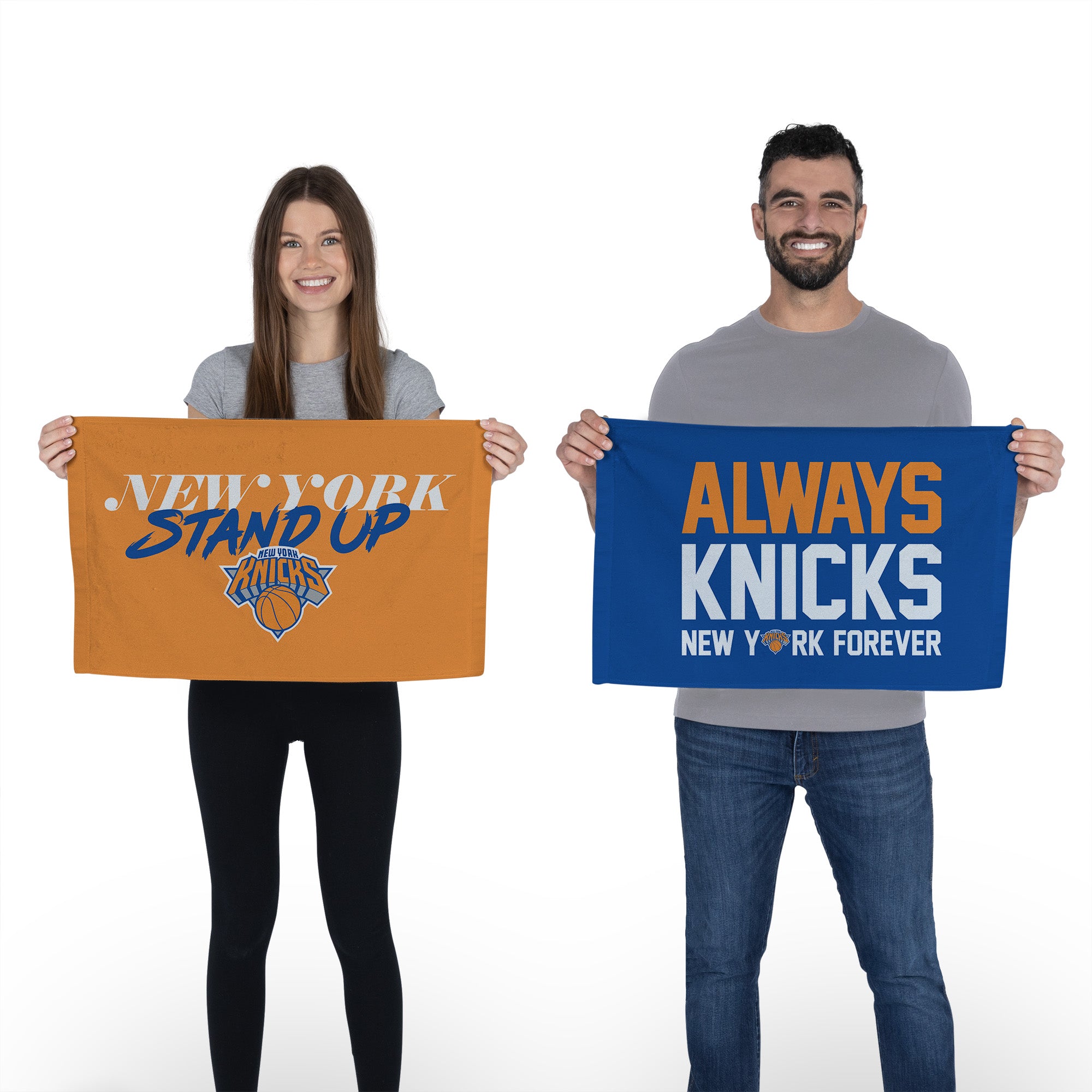 New York Knicks 2026 NBA Champions Always Stand Up Fan Towel 16x25 inches