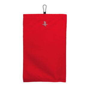 Houston Rockets NBA Team Logo Red Embroidered Microfiber Trifold Golf Towel 16x24 inches