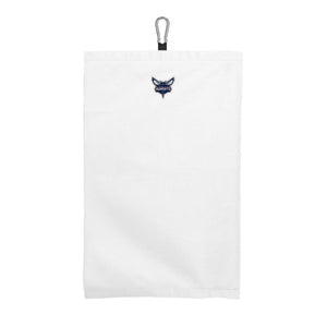 Charlotte Hornets NBA Team Logo White Embroidered Microfiber Trifold Golf Towel 16x24 inches