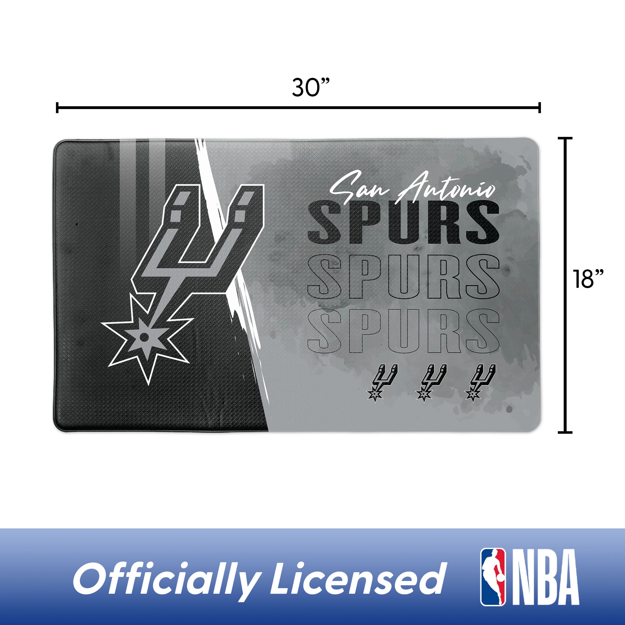NBA San Antonio Spurs Painterly Floor Mat 18×30 inches