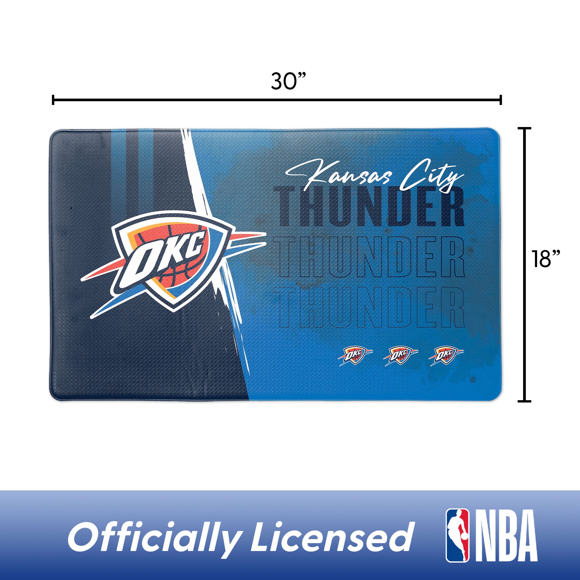 NBA Oklahoma City Thunder Painterly Floor Mat 18×30 inches