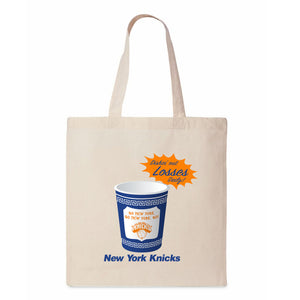 New York Knicks Coffee Talk Canvas Tote Bag 14x15 inches