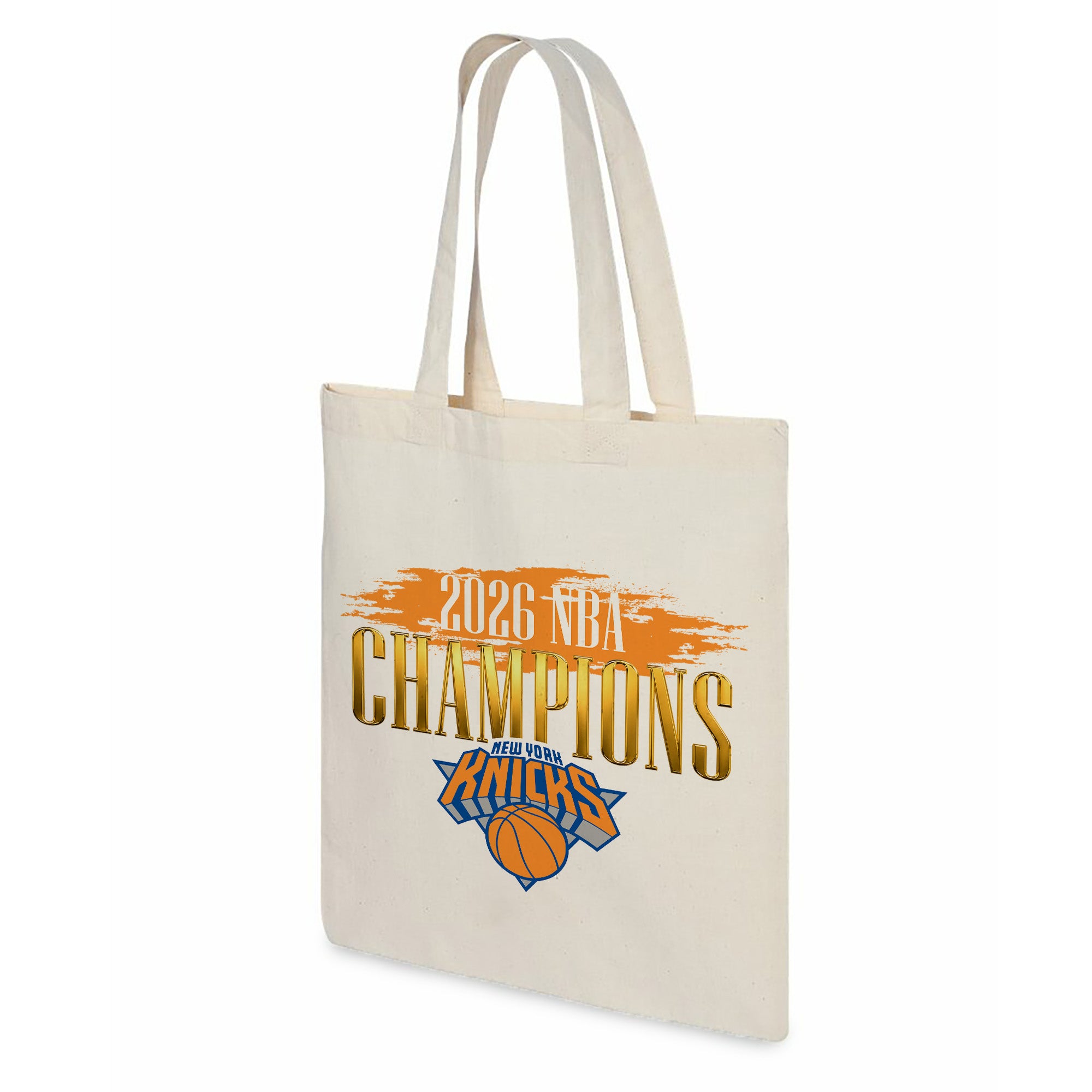New York Knicks 2026 NBA Champions Pinnacle Tote Bag 14x15 inches
