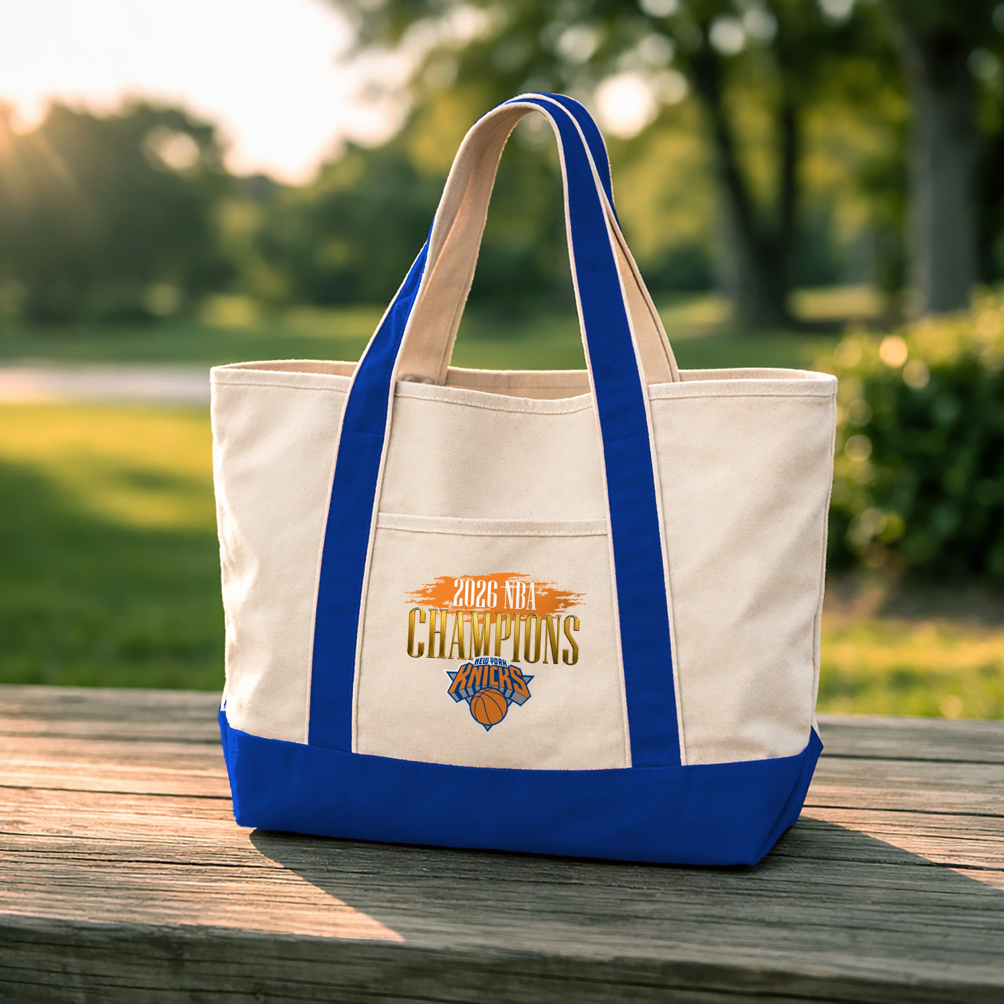 New York Knicks 2026 NBA Champions Pinnacle Tote Bag