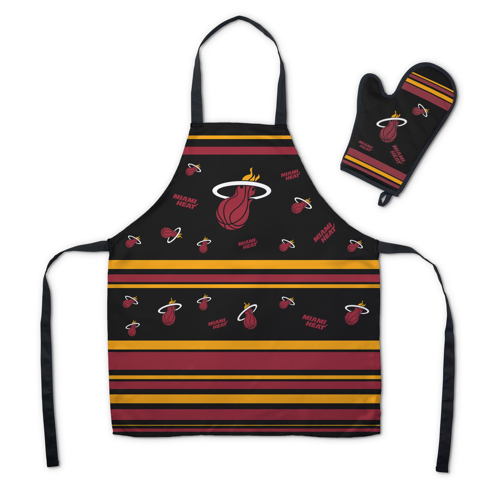 NBA Miami Heat Press Apron BBQ Mitt Set