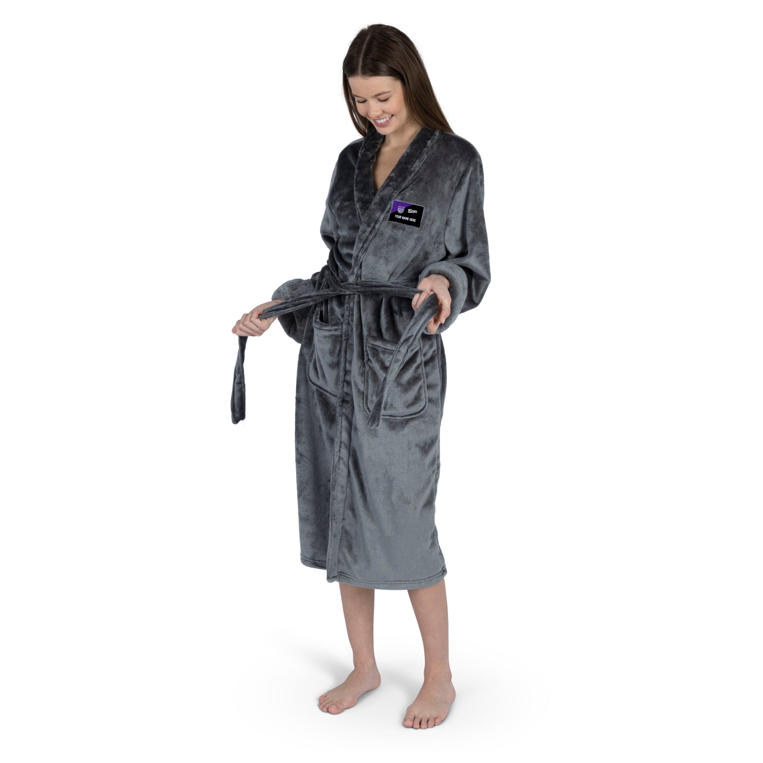 Draftkings Robe NBA Sacramento Kings Snipe S/M Personalized Silk Touch Robe 25x47 Inch