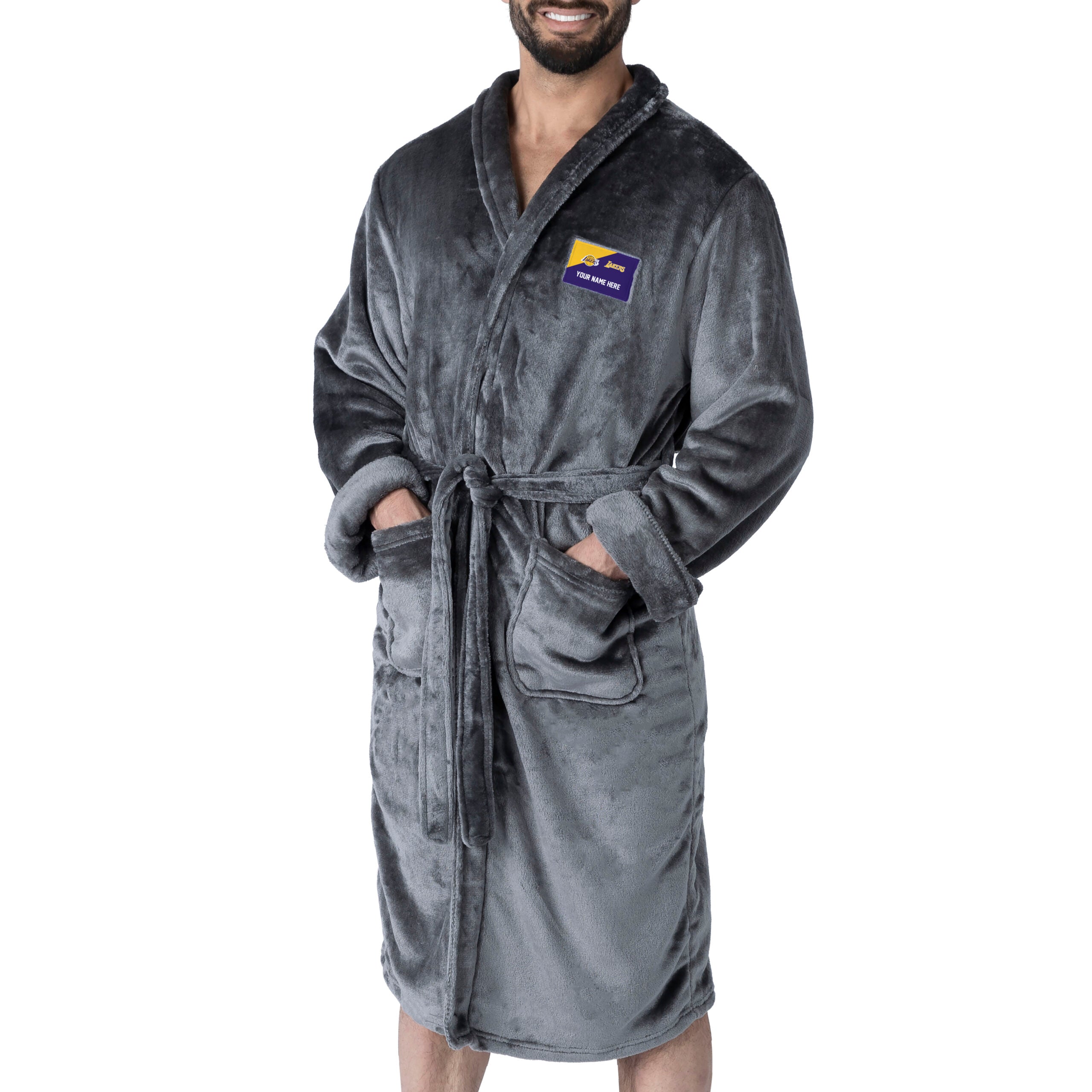 NBA Los Angeles Lakers Snipe L/XL Personalized Robe 26 x 47 Inches