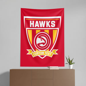 NBA Atlanta Hawks Allegiance Personalized Wall Hanging 50x60 Inches