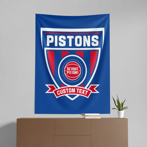 NBA Detroit Pistons Allegiance Personalized Wall Hanging 50x60 Inches