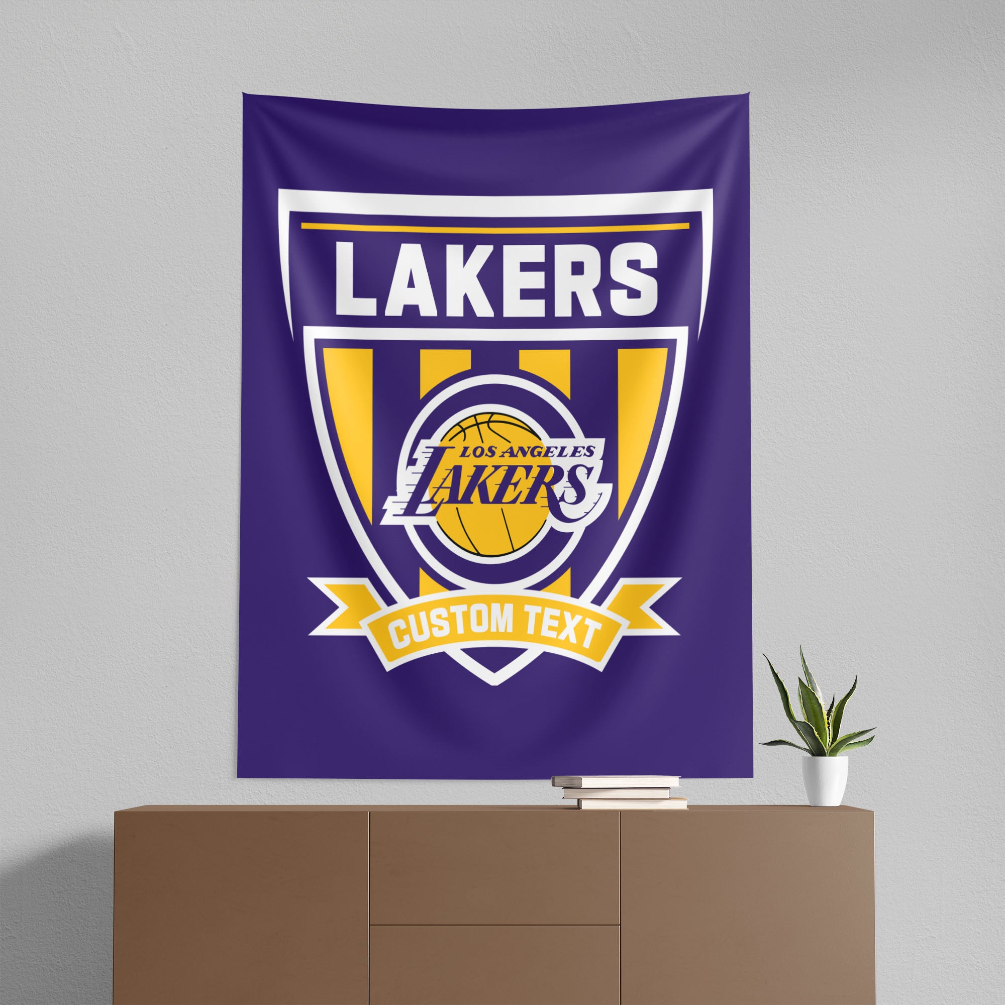 NBA Los Angeles Lakers Allegiance Personalized Wall Hanging 50x60 Inches