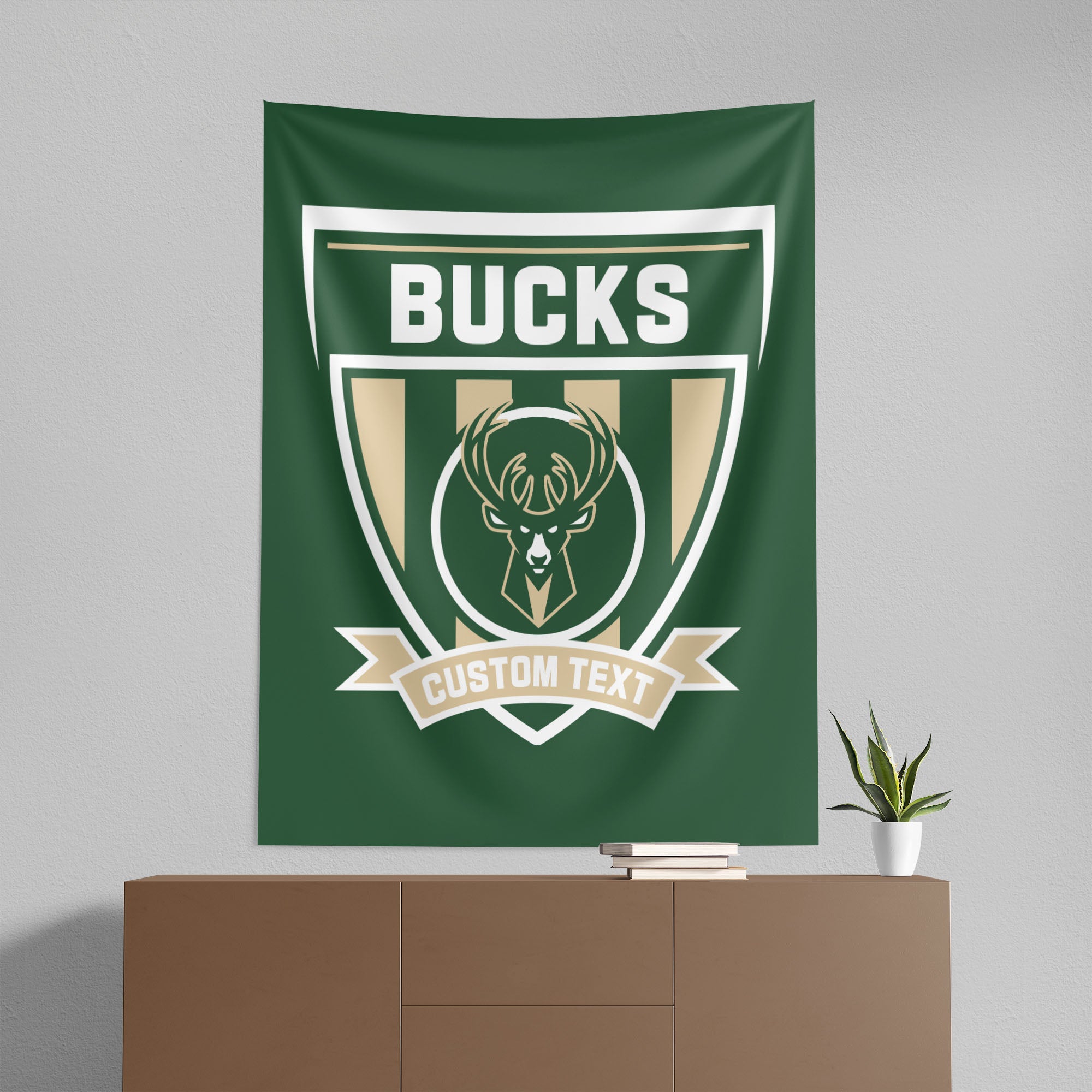 NBA Milwaukee Bucks Allegiance Personalized Wall Hanging 50x60 Inches